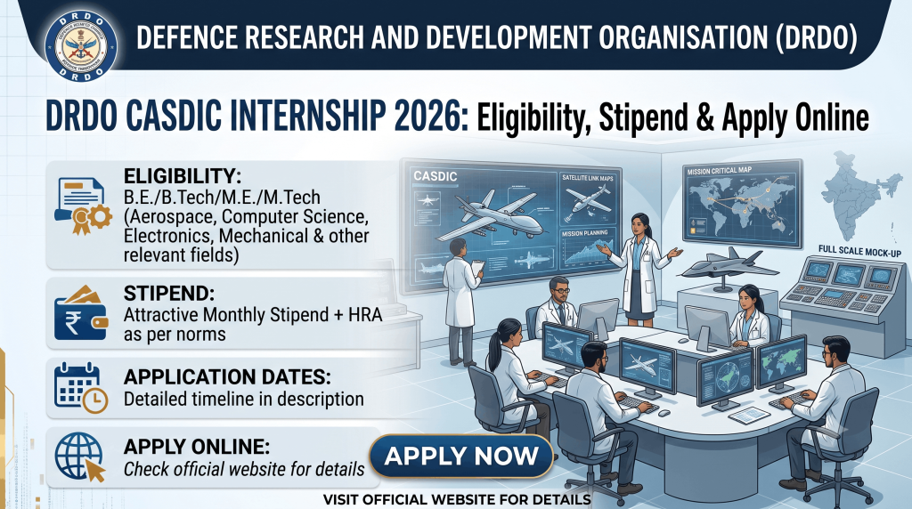 DRDO CASDIC Internship 2026