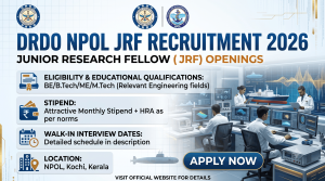 DRDO NPOL JRF Recruitment 2026
